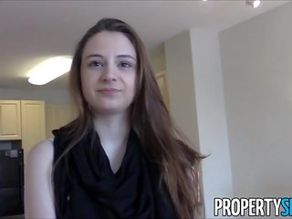 PropertySex - Young real estate agent with big natural tits homemade sex video